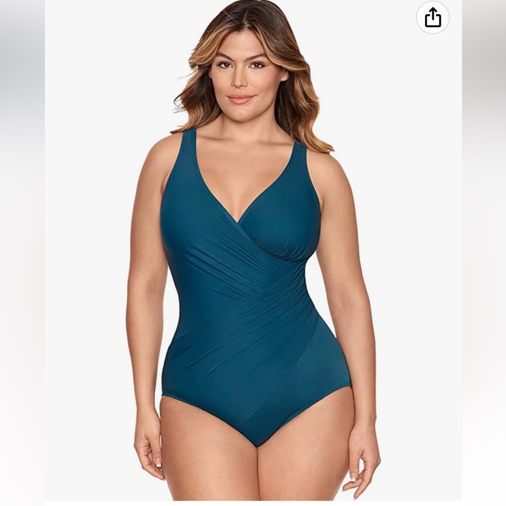 NWT Miraclesuit Plus Size Wire-Free Oceanus One-Piece